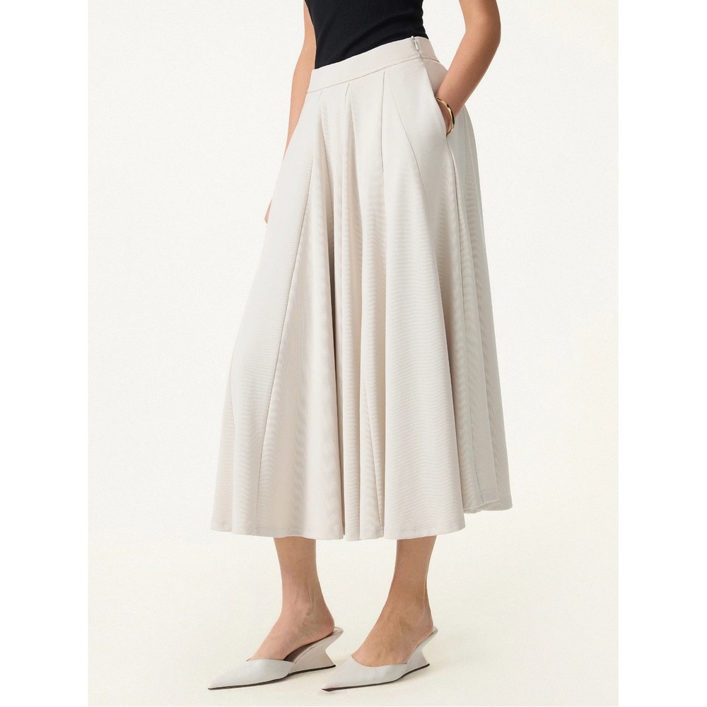 OGL Sandwashed Lyocell Blend Volume Skirt with Pockets NWT Large Purple Grey - Picture 4 of 14